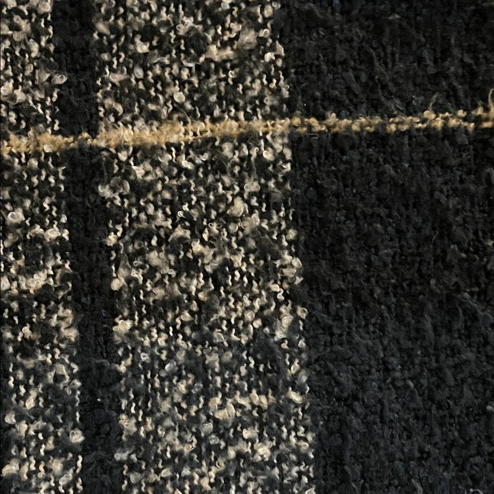Plaid Black and Cream scarf
